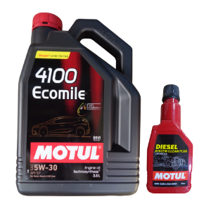 Motul 4100 ECOMILE 5W-30 (3.5L) & DIESEL System Cleaner 200ML Combo