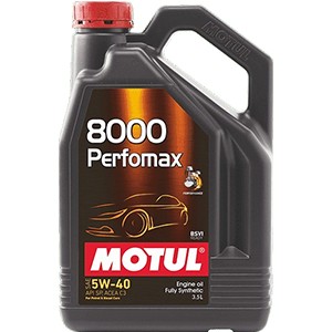 Motul 8000 Perfomax 5W-40-3.5L|Fully Synthetic|Maximum Performance|Suitable for Petrol, Diesel & CNG Cars