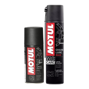 Motul Chain Clean C1 150ml Lube Road C2 400ml Combo