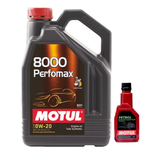 Motul 8000 PERFOMAX 0W-20 (3L) & Petrol System Cleaner 200ml