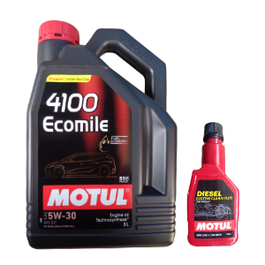 Motul 4100 ECOMILE 5W-30 (3L) & DIESEL System Cleaner 200ML Combo