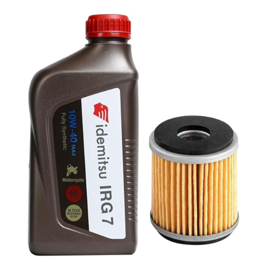 Idemitsu IRG7 10W-40 MA2 Fully Synthetic Petrol Engine oil (1L Bottle Pack of 1) With R15 Oil Filter Combo