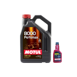 Motul 8000 PERFOMAX 5W-40 Oil 3.5L & Diesel System Cleaner 200ML Combo