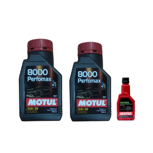 Motul 8000 PERFOMAX 5W-30 (500ml x2) & Petrol System Clean 200ml