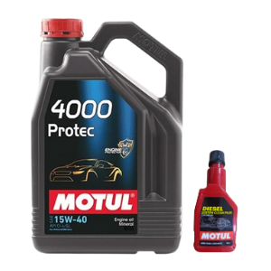Motul 4000 PROTEC 15W-40 (3.5L) & Diesel System Cleaner 200ml Combo