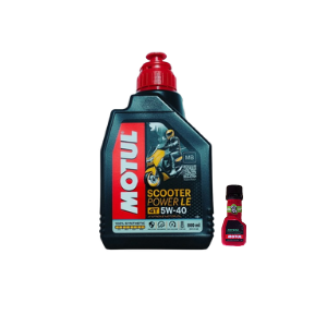 Motul Scooter Power LE 5W40 800ml + Motul Petrol System Clean 50ml - Scooter Maintenance Combo