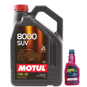 Motul 8000 SUV 5W-30 (3.5L) & DIESEL System Cleaner 200ml