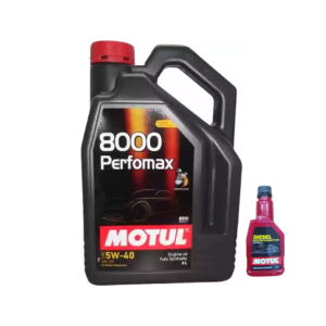 Motul 8000 PERFOMAX 5W-40 Oil 4L & Diesel System Cleaner 200ML Combo