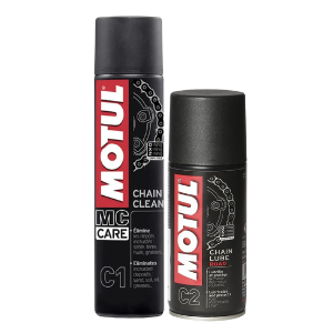 Motul Chain Clean C1 400ml Lube Road C2 150ml Combo