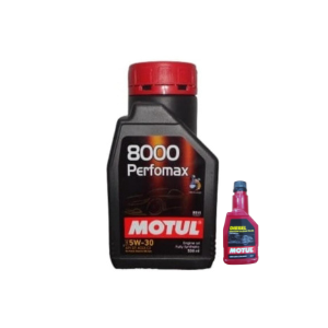 Motul 8000 PERFOMAX 5W-30 Oil 500ML & DIESEL System Cleaner (200ml)
