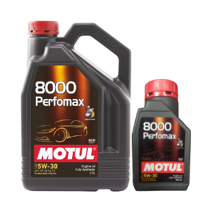 Motul 8000 Perfomax 5W-30-(4L)|Fully Synthetic|Maximum Performance|Suitable for Petrol, Diesel & CNG Cars