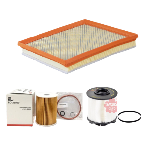 Sakura Filter Combo Kit for Chevrolet Cruze Type 1 Diesel (EO-23020, EF-65010, A-65440) | Oil, Fuel, Air Filter Set