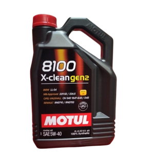 MOTUL 8100 X-clean Gen2 5W40 Low SAPS Full Synthetic Engine Oil 4L