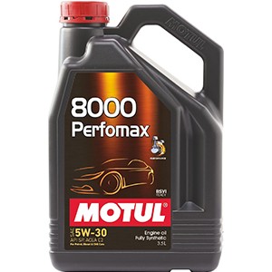 Motul 8000 Perfomax 5W-30-(3.5L)|Fully Synthetic|Maximum Performance|Suitable for Petrol, Diesel & CNG Cars