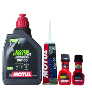 MOTUL SCOOTER EXPERT LE 4T 10W30 ENGINE OIL 800ml And Engine flush (50ml) Petrol system clean (50ml) Combo