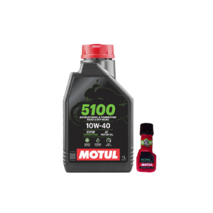 Motul 5100 4T 10W40 1L + Motul Petrol System Clean 50ml - Maintenance Combo