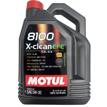 Motul 8100 X-Clean EFE 5W30 4Ltr Fully Synthetic Engine Oil (Low SAPS)