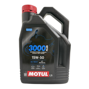 Motul 3000 4T Plus 15W50 API SM HC Tech Engine Oil for Royal Enfield Bullets 2500ML