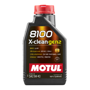 Motul 8100 X-Clean Gen2 5W-40 1Ltr | Fully Synthetic Low SAPS Engine Oil (4 Liters)