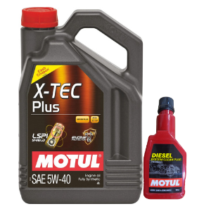 Motul XTec Plus 5W40 4L and System Clean Combo