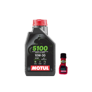 Motul 5100 4T 10W30 1L + Petrol System Clean 50ml Combo Pack