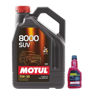 Motul 8000 SUV 5W-30 (5L) & DIESEL System Cleaner 200ml