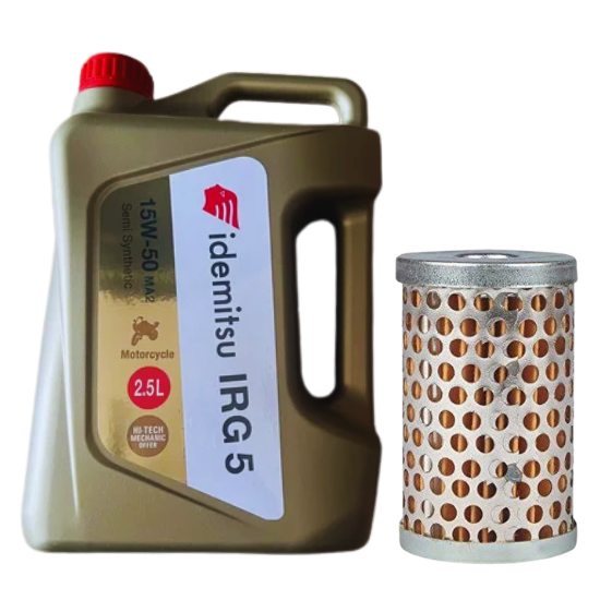 IRG5 15W-50 MA2  Engine Oil For Bullet 2.5L With Oil Filter Suitable For 350 & 500cc
