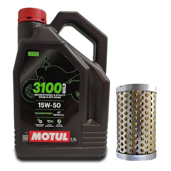 3100 Gold 4T 15W50 2.5 L Engine Oil and Oil Filter Combo